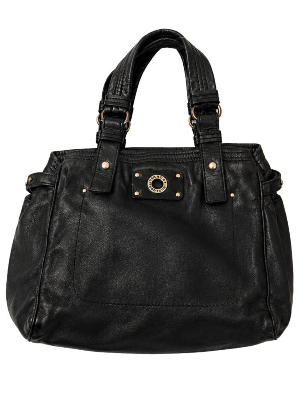Marc by Marc Jacobs Classic Leather Satchel Handbag – Black Genuine Leather –